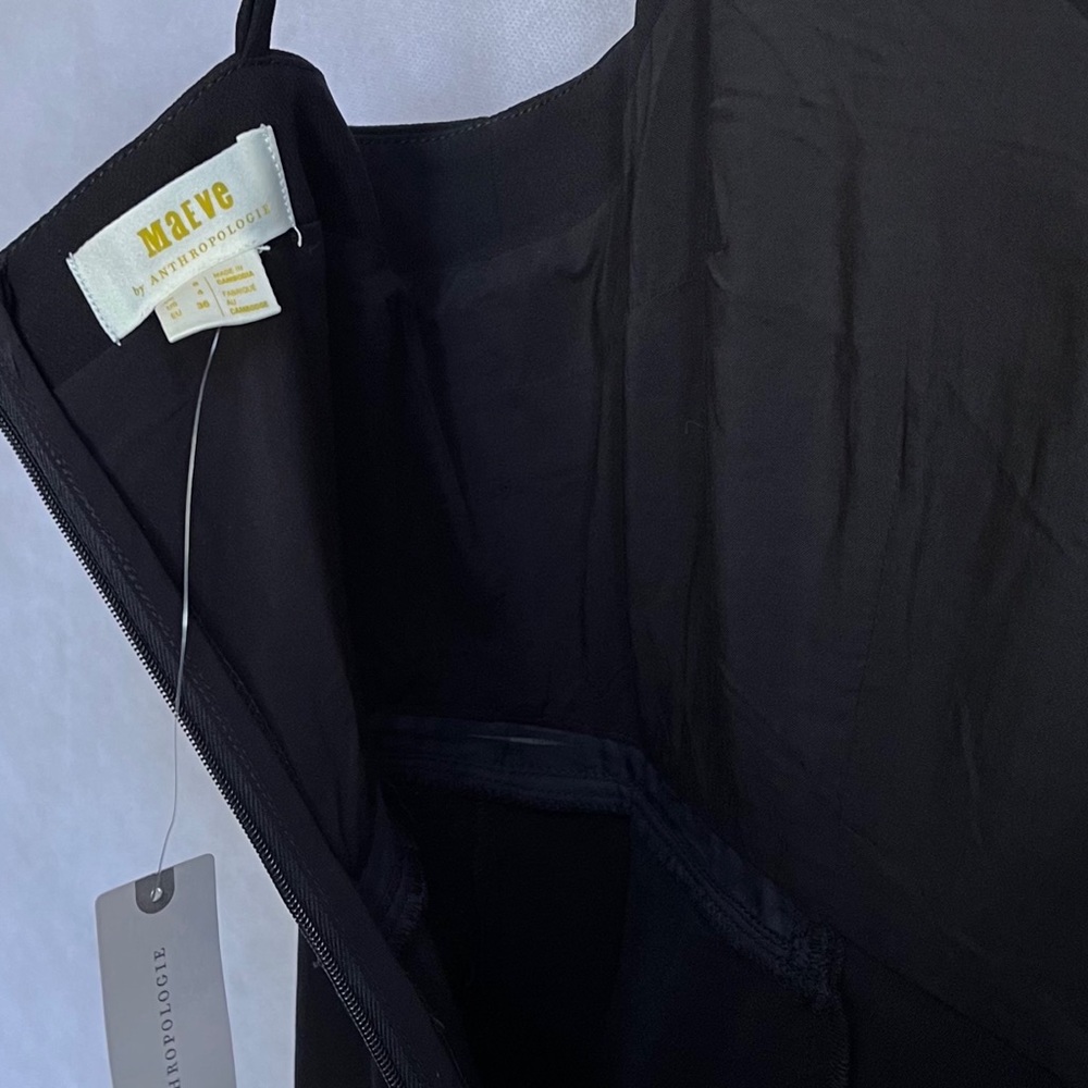MAEVE Anthropologie Magdalena Black V Neck Jumpsuit - Picture 11 of 15